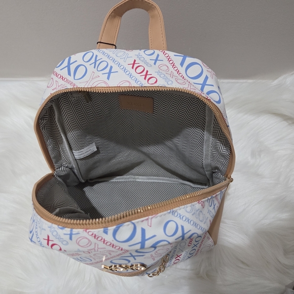 XOXO White, Pink, Blue Logo Backpack - Picture 4 of 4